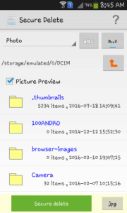 تحميل تطبيق Secure Delete لمسح الصور من الهاتف نهائياً
