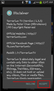 تحميل Terrarium TV للاندرويد