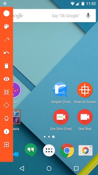 تطبيق الكتابة علي الشاشة بدون قلم