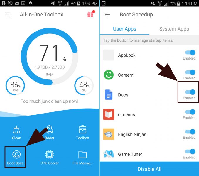 برنامج تسريع هواتف الاندرويد 