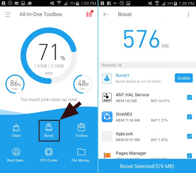 تطبيق تسريع هواتف الاندرويد 