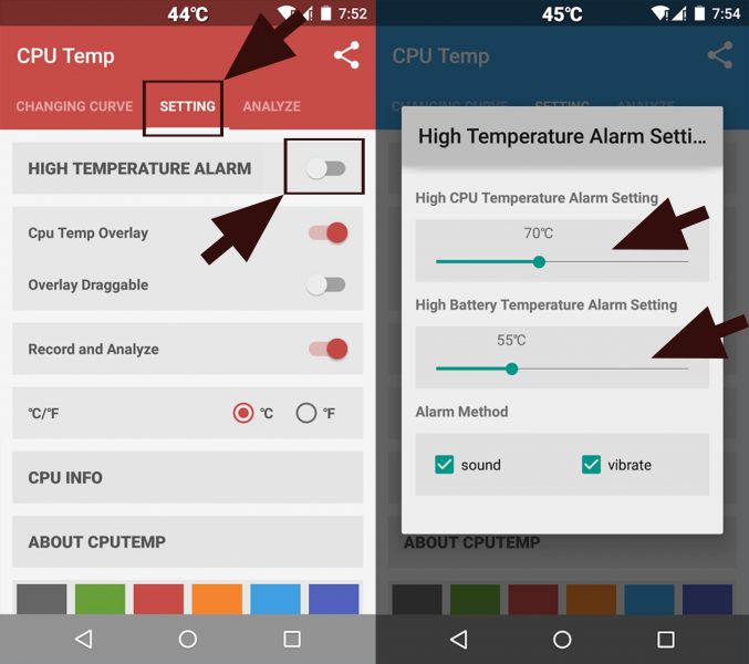 تطبيق حل مشكلة إرتفاع درجة حرارة الهاتف