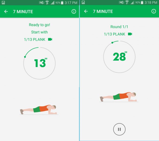 تطبيق 7Minute Workout للتمارين الرياضية