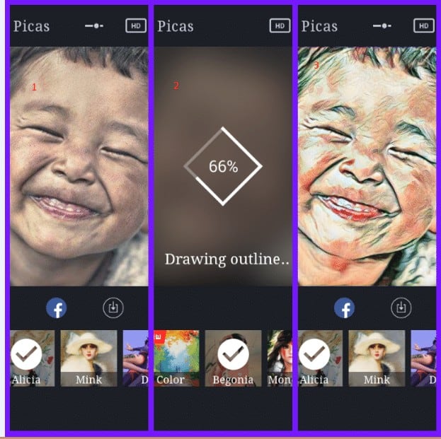 تطبيق picas للصور مجاناً
