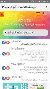 أخر إصدار من تطبيق Fonts - Letras para Whatsapp