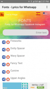 تحميل Fonts - Letras para Whatsapp