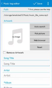 تطبيق تعديل المقاطع الصوتيه Star Music Tag Editor