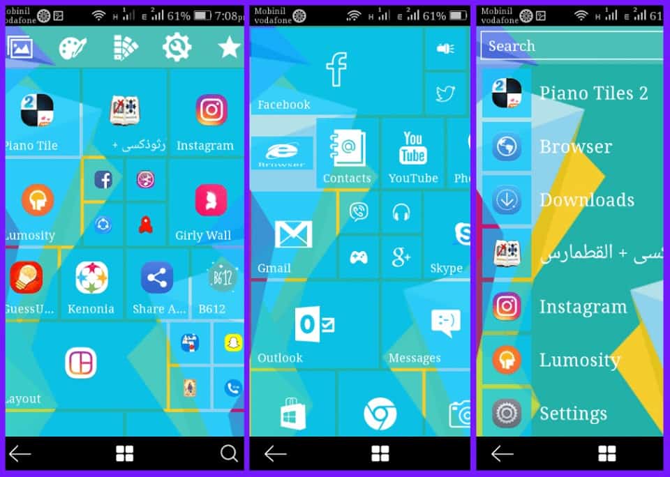 تطبيق Xinma Win 10 Tile Launcher لتغير شكل هاتفك