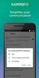 Kaspersky VPN service 2017