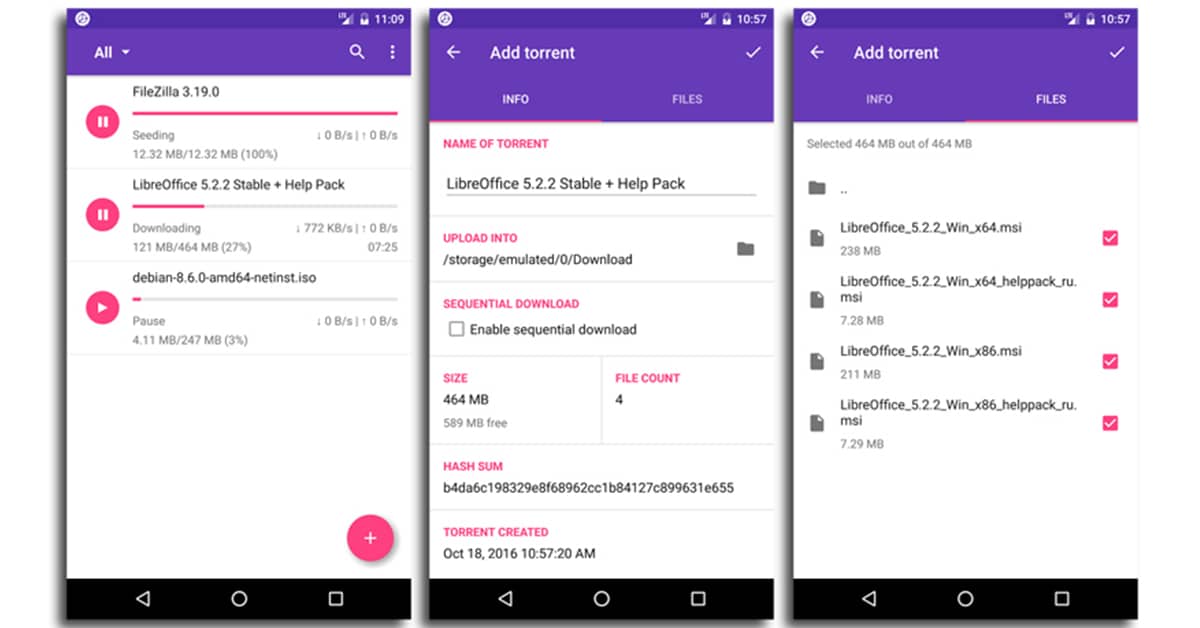 LibreTorrent لتحميل ملفات التورنت علي الاندرويد