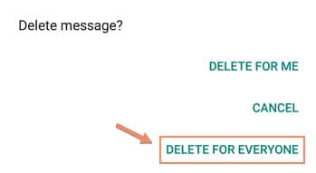 مسح رسائل الواتس اب بعد إرسالها