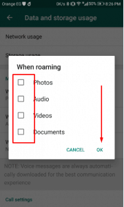 طريقة منع واتساب من استهلاك البيانات