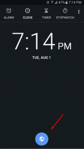 استخدام تطبيق Clock