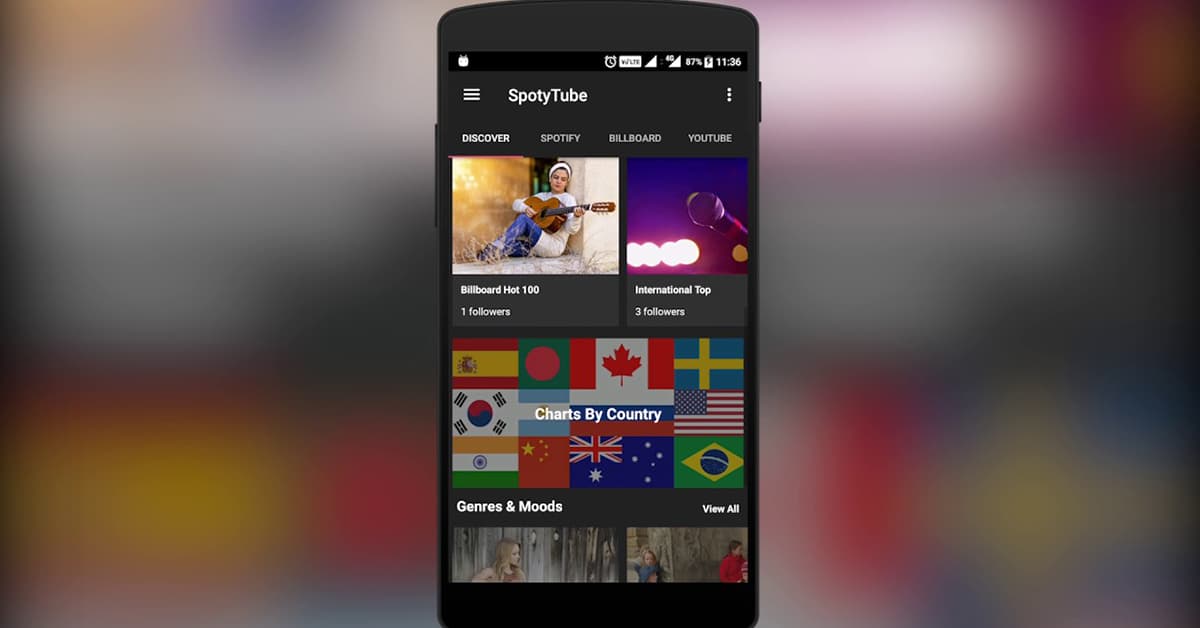 تطبيق أغاني SpotyTube