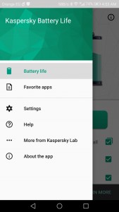 تطبيق Kaspersky Battery Life