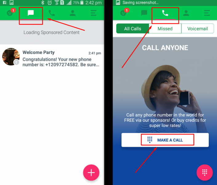 تطبيق TextPlusلارسال الرسالة مجاناً