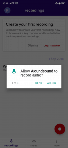 تطبيق arroundsound لتسجيل الصوت