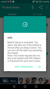 إنذار عند فصل هاتفك عن الشاحن