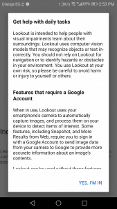 التعرف علي الاشياء للمكفوفين