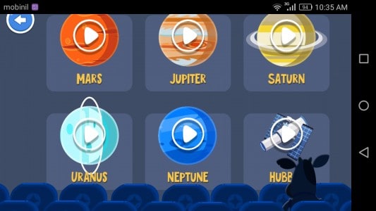 تطبيق معرفة النظام الشمسي لاأطفال