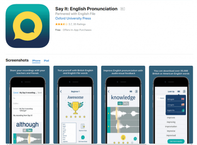 تطبيق Say It English Pronunciation