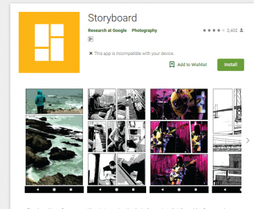 تطبيق Storyboard