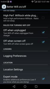 غلق الواي فاي تلقائياً
