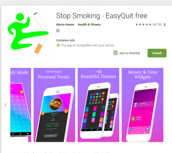 التطبيق الأول Stop smoking