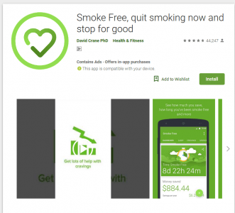 التطبيق الثالث Smoke Free