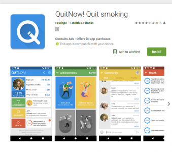 التطبيق الثاني Quit Now