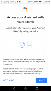 المساعد الشخصي في الهواتف الاندرويد