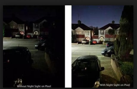 الوضع الليلي في الكاميرا