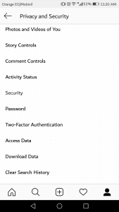تأمين حساب انستقرام