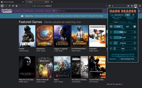 تحميل إضافة Dark Reader تحميل إضافة Dark Reader