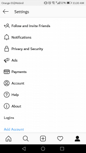 خطوات تأمين حساب انستقرام