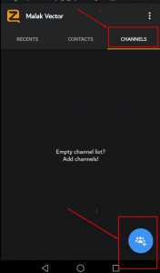 البحث عن قناة في Zello