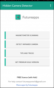 طريقة استخدام تطبيق كاشف الكاميرا الخفية