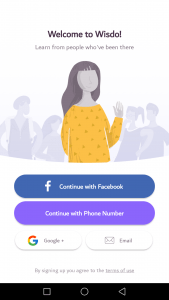 تطبيق التعرف علي أصدقاء Wisdo