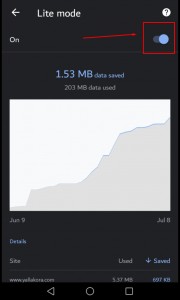 توفير واستهلاك بيانات الإنترنت