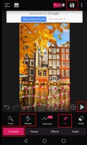 طريقة تحريك صورة ثابتة