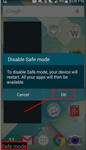 إلغاء الوضع الأمن Safe Mode علي الهواتف السامسونج