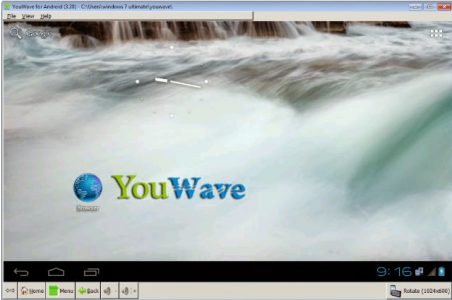 الواجهة الرئيسية لبرنامج YouWave الواجهة الرئيسية لبرنامج YouWave