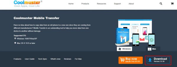 برنامج Coolmuster Mobile Transfer