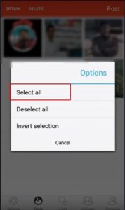 طريقة مسح جميع الصور من انستقرام للاندرويد والايفون