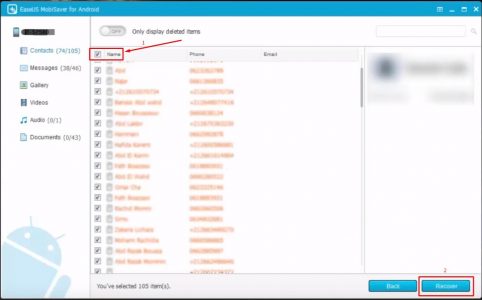 برنامج استعادة الملفات المحذوفة للاندرويد EaseUS MobiSaver for Android