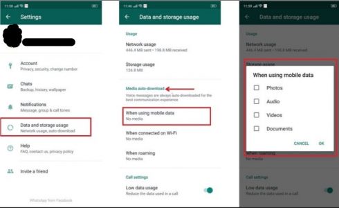 توقف عملية تنزيل ملفات الوسائط تلقائياً