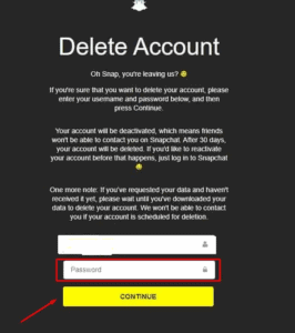 حذف السناب شات
