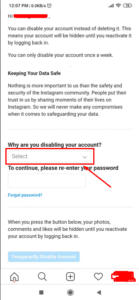 خطوات تعطيل حساب انستقرام 2022 