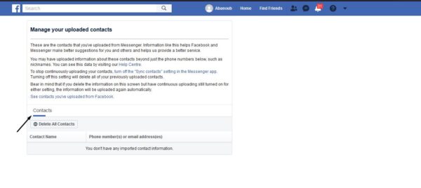 رابط استرجاع الأسماء من الفيس بوك