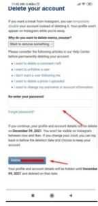 رابط تعطيل حساب الانستا دائم